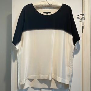 Tibi Silk Short Sleeve Blouse